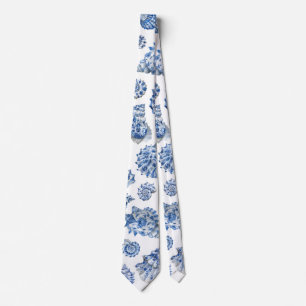 Corbata de conchas marinas azules