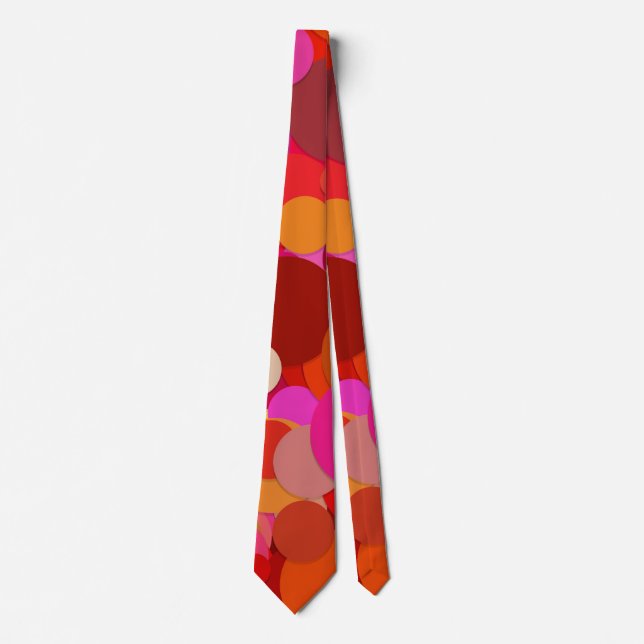 corbata de confeti de punto rojo (Anverso)