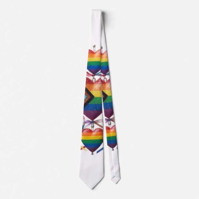 Corbata de Corazón Multicolor (Anverso)