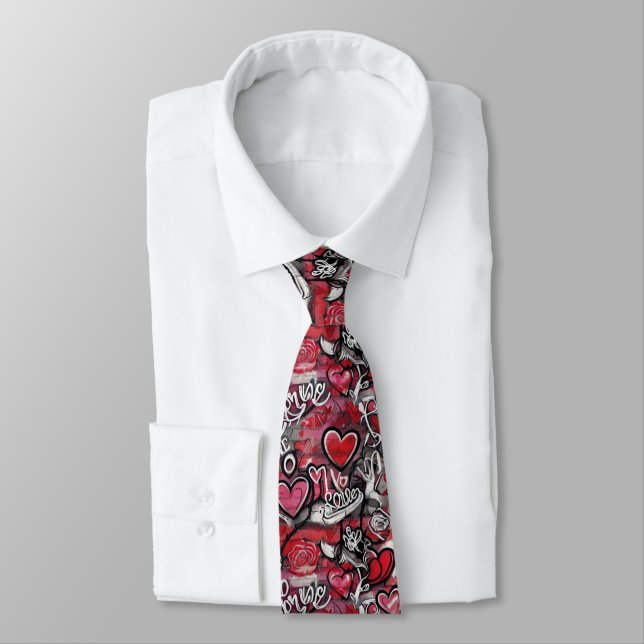 Corbata de Corazones de San Valentín (Atado)