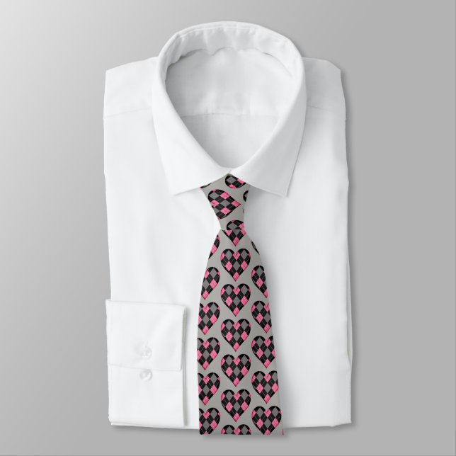 Corbata de corazones de San Valentín para hombres (Atado)