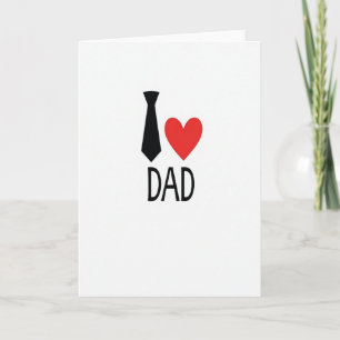 Corbata de Corazones Tarjeta para Papás que Aman
