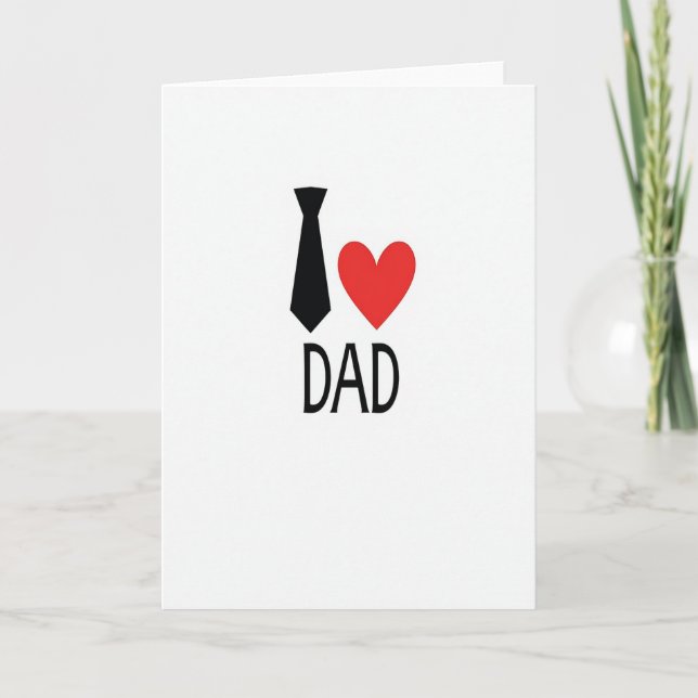 Corbata de Corazones Tarjeta para Papás que Aman (Anverso)