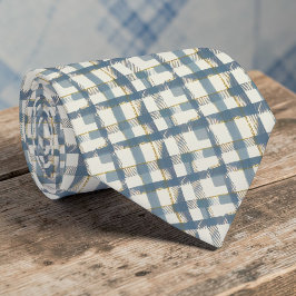 Corbata de Cuadro Azul Polvoriento