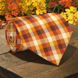 Corbata de cuadros de otoño de temporada