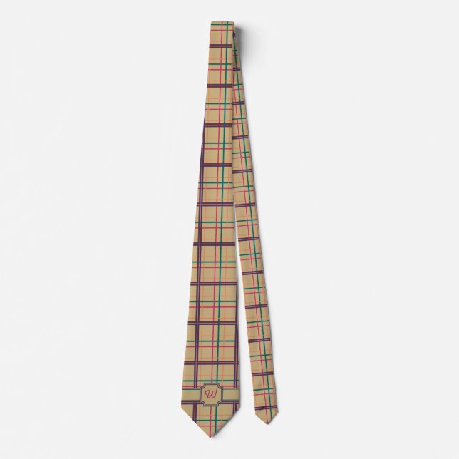 Corbata de Cuadros de Verano para Hombres (Anverso)
