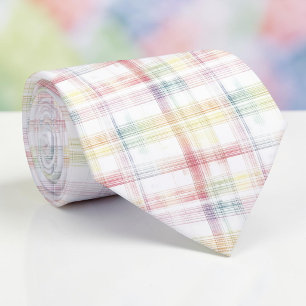 Corbata de Cuadros Pastel de Primavera de Temporad