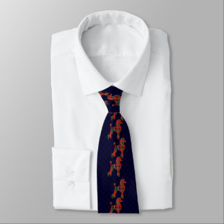 Corbata de cuadros rojos de caniches