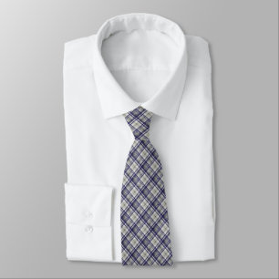 Corbata de Cuello a Cuadros Gris Azul