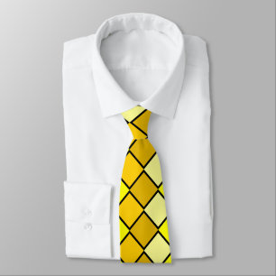 Corbata de cuello amarillo, dorado y negro
