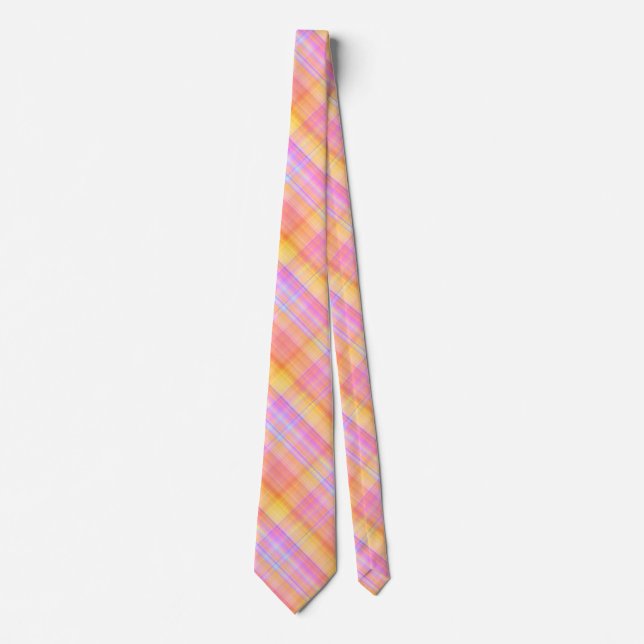 Corbata de cuello azul, amarillo y rosado (Anverso)