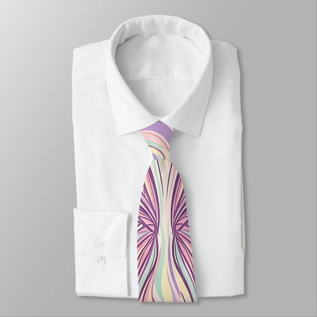 Corbata de cuello con alas de mariposa abstractas  (Atado)
