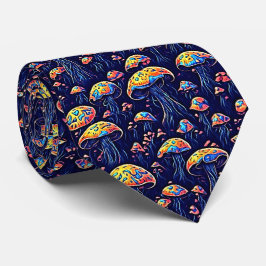 Corbata de cuello con brillo de hongo neón