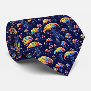 Corbata de cuello con brillo de hongo neón
