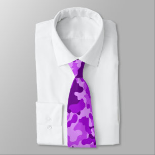 Corbata de cuello con camuflaje Violeta Púrpura