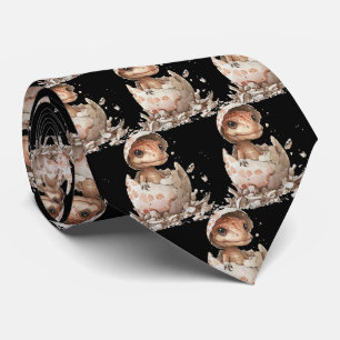 Corbata de cuello con dinosaurio bebé saliendo del