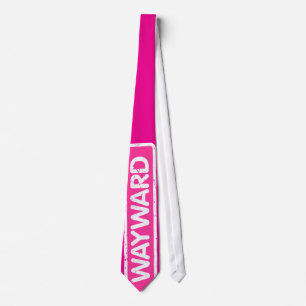Corbata de cuello con el logotipo blanco y rosa ha