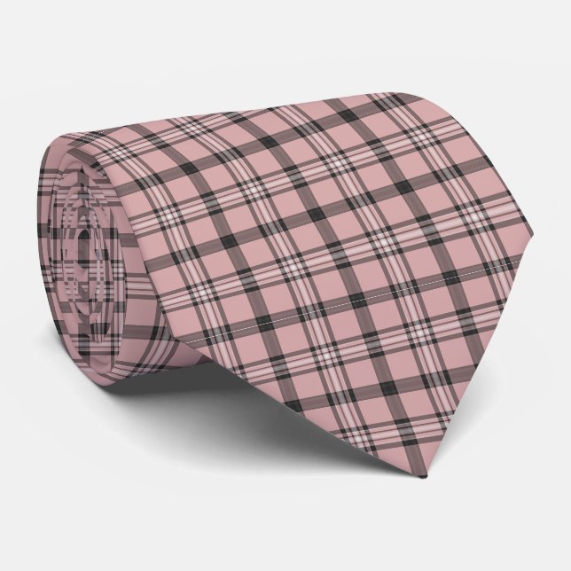 Corbata de cuello con estampado clásico de cuadros (Enrollado)
