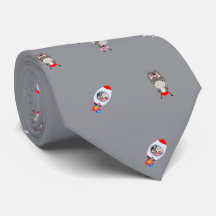 corbata de cuello con estampado de burro gris oscu
