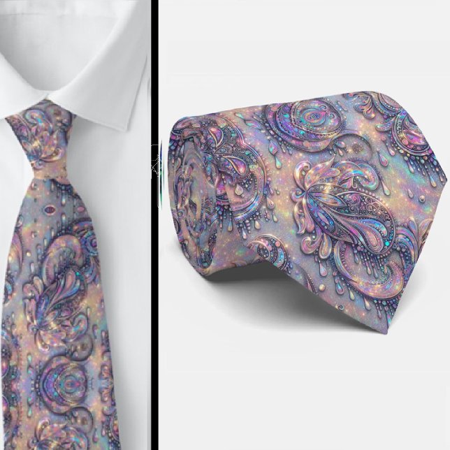 Corbata de cuello con estampado de pañuelo opal ho (Subido por el creador)