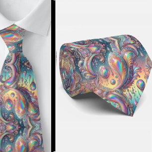 Corbata de cuello con estampado de pañuelo opalino