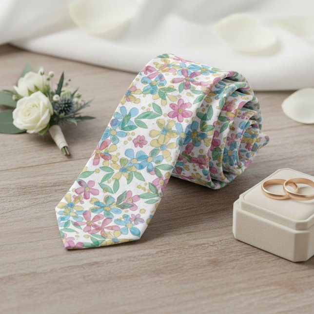 Corbata de cuello con estilo juguetón y patrón flo (Subido por el creador)