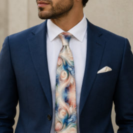 Corbata de cuello con fantasía floral de acuarela 