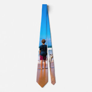 Corbata de cuello con foto personalizada con tu di