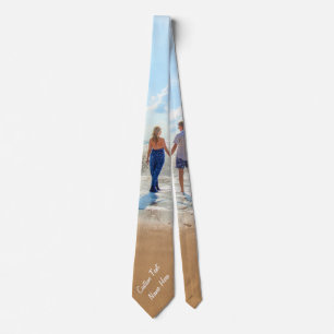 Corbata de cuello con foto y texto personalizado n