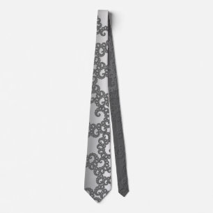 Corbata de cuello con fractal plateado