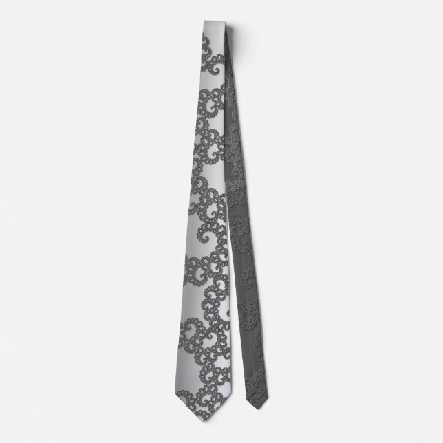 Corbata de cuello con fractal plateado (Anverso)
