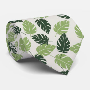 Corbata de cuello con hoja tropical Sage polvorien