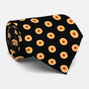 Corbata de cuello con lunares amarillos y morados