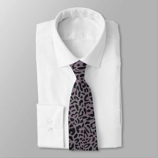 Corbata de cuello con manchas de leopardo negro (Atado)
