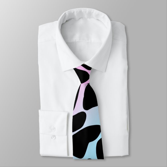 Corbata de cuello con manchas de vaca de impresión (Atado)