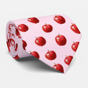 Corbata de cuello con patrón de acuarela de manzan