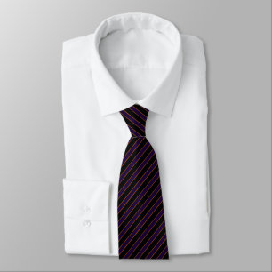 Corbata de cuello con patrón de rayas púrpura vint