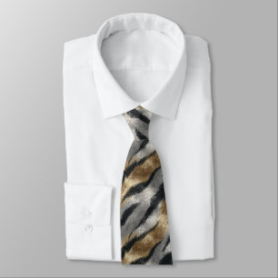Corbata de cuello con piel de tigre regalo para pa