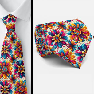 Corbata de cuello con poder de flor Hippy