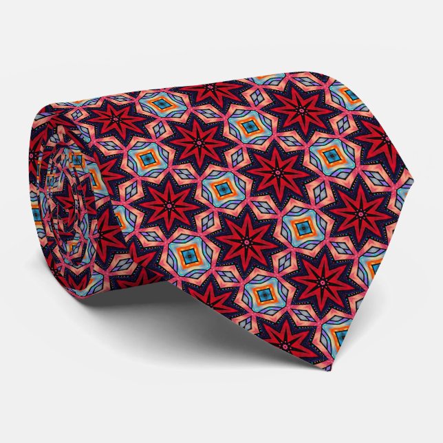 Corbata de cuello con prismas de estrella roja (Enrollado)