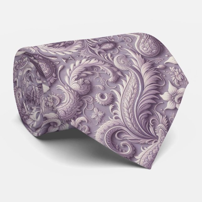 Corbata de cuello con relieve de jacquard de paisl (Enrollado)