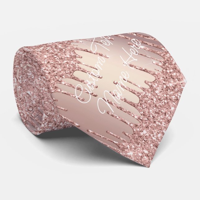 Corbata de cuello con texto personalizado en rosa  (Enrollado)