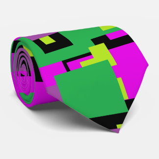 Corbata de cuello con un patrón cuadrado verde mor