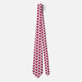 Corbata de Cuello Cuadrada de Plaid Rojo Rosa con 
