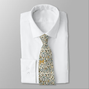 Corbata de cuello de arte popular ciervo gorrión c