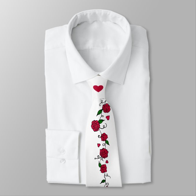 Corbata de cuello de boda corazón (Atado)