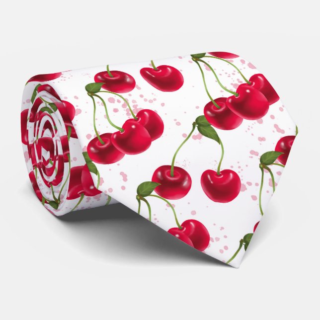 corbata de cuello de cerezo fresco de tejas (Enrollado)