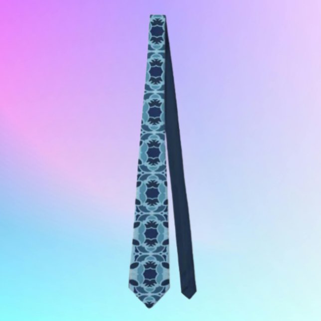 Corbata de cuello de collage azul divertido (Subido por el creador)