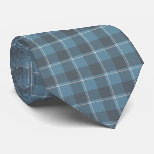 Corbata de Cuello de Cuadro Hoki y Gris Shuttle (Enrollado)