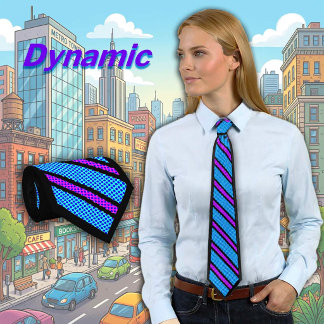 Corbata de cuello de dibujos animados azul con ray